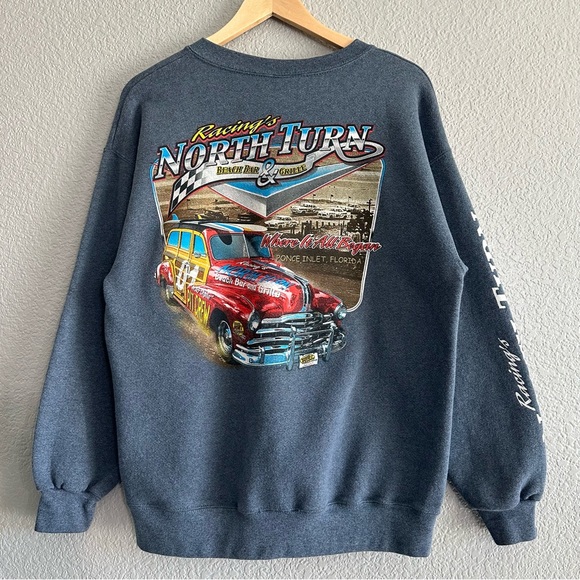 Lee Other - Lee Heavyweight Large Crewneck Sweater Long Sleeve Pullover Racing North Turn FL